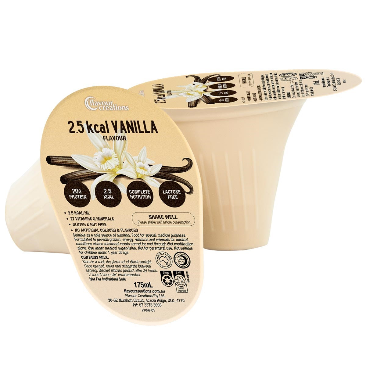 Flavour Creations Vanilla 2.5kcal Lactose Free Nutritionally Complete Supplement- 175ml