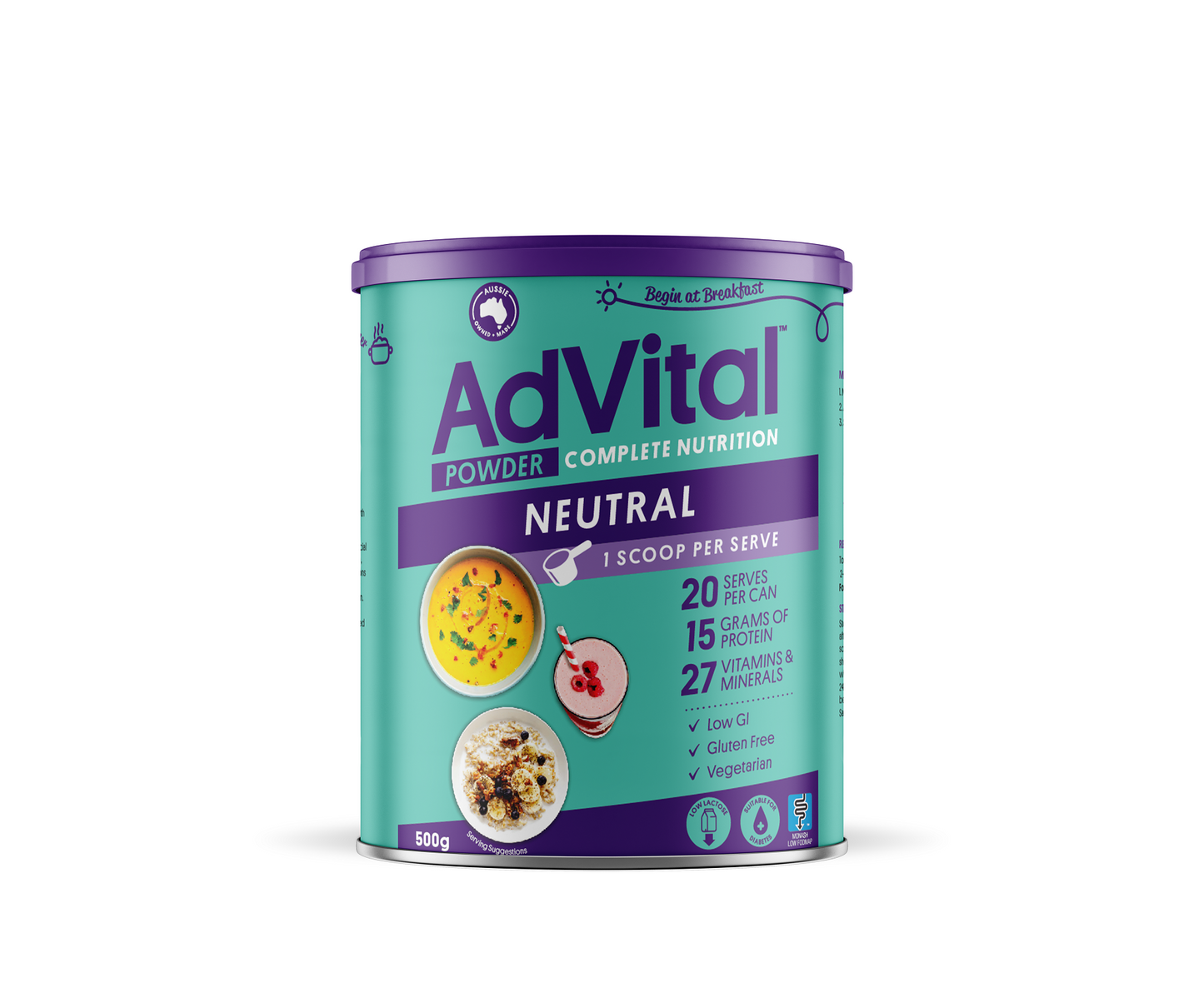 Flavour Creations Advital Nutritionally Complete Neutral Powder - 500g /700g/4.4kg