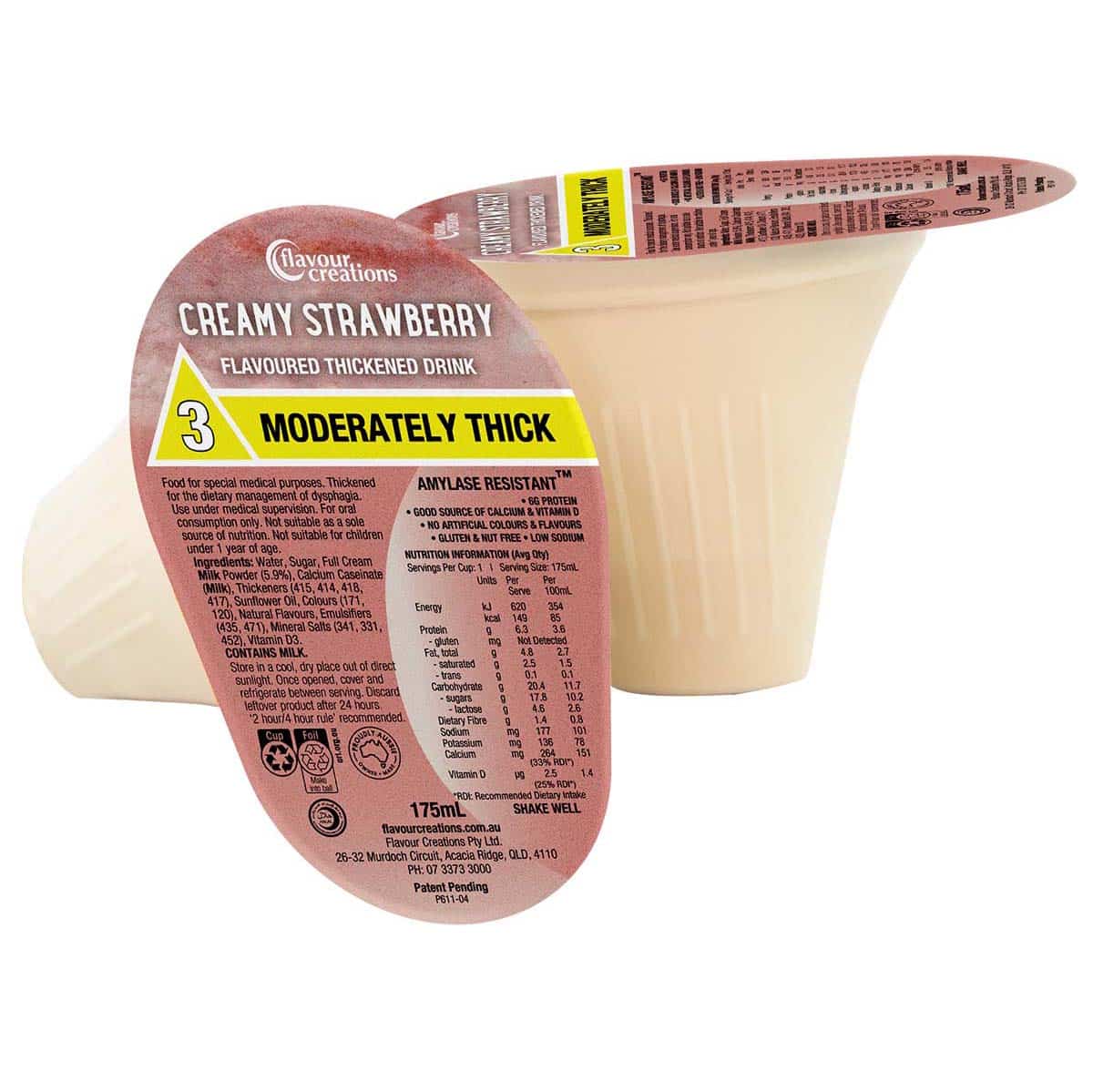 Flavour Creations Thickened Creamy Strawberry - 175ml