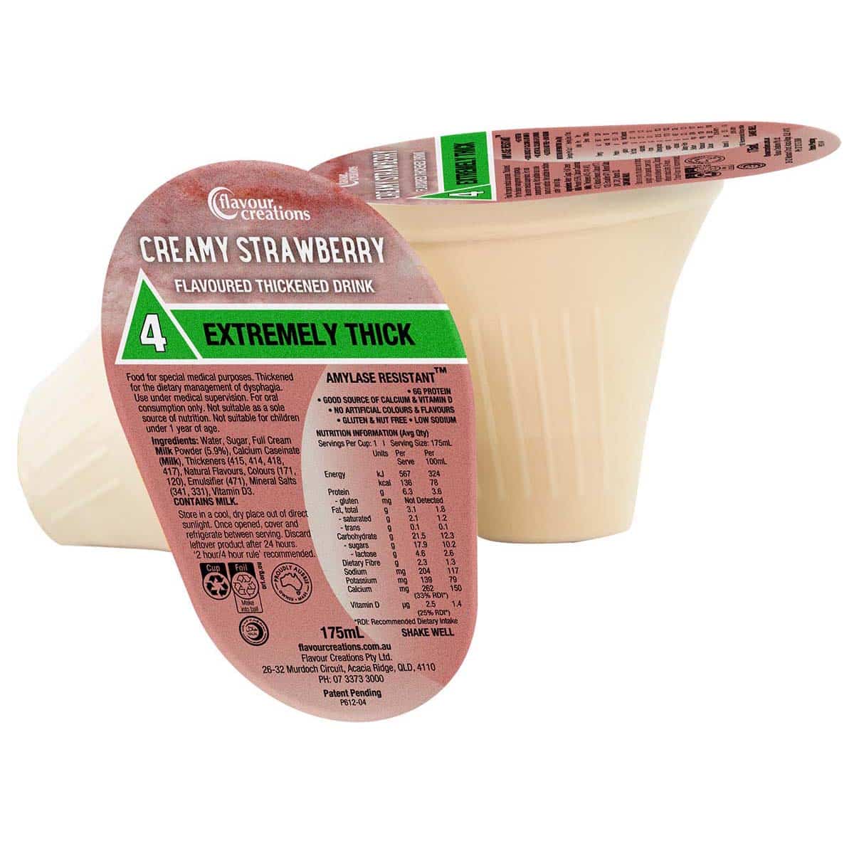 Flavour Creations Thickened Creamy Strawberry - 175ml