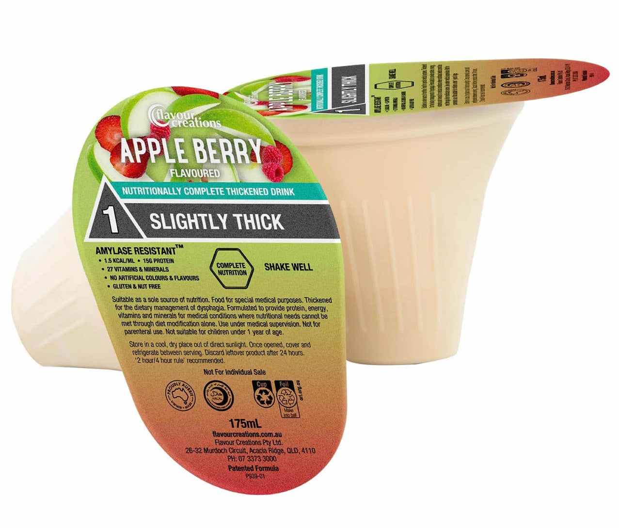 Flavour Creations Thickened Apple Berry Nutritionally Complete - 175ml