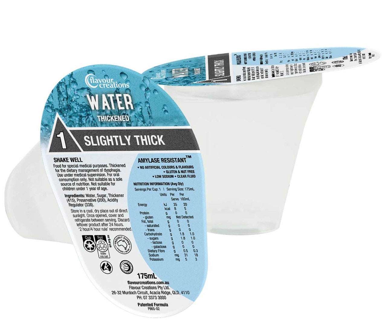 Flavour Creations Thickened Plain Water - 175ml