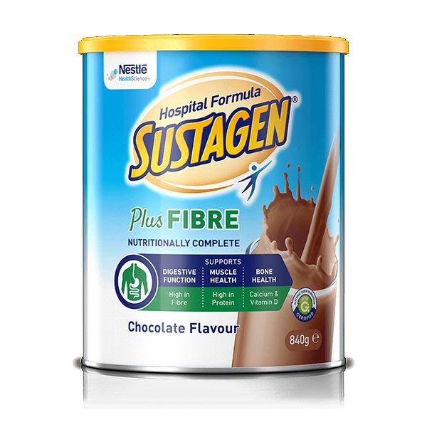 Sustagen Hospital Formula PLUS Fibre- Chocolate- 840g