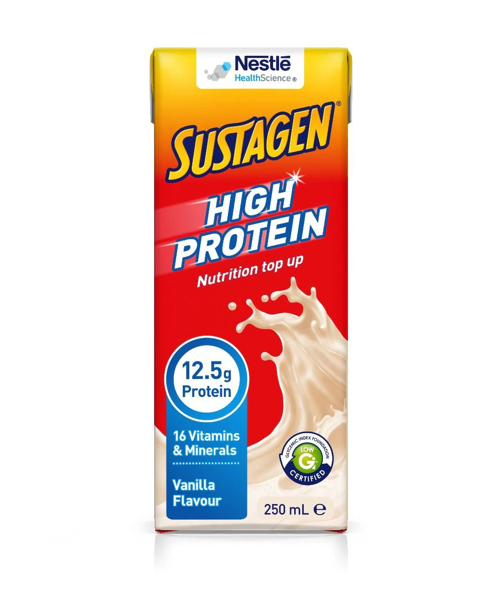 Sustagen Liquid High Protein RTD Tetra - Vanilla - 250ml (Carton of 24)