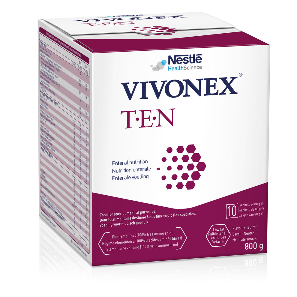 Vivonex T.E.N Vanilla 80g (Carton of 60 Sachets = 6 x boxes of 1