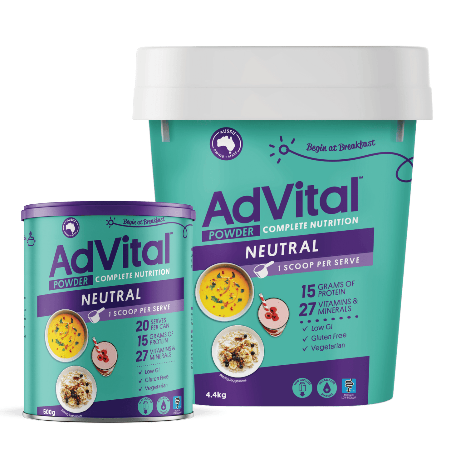 Flavour Creations Advital Nutritionally Complete Neutral Powder - 500g /700g/4.4kg
