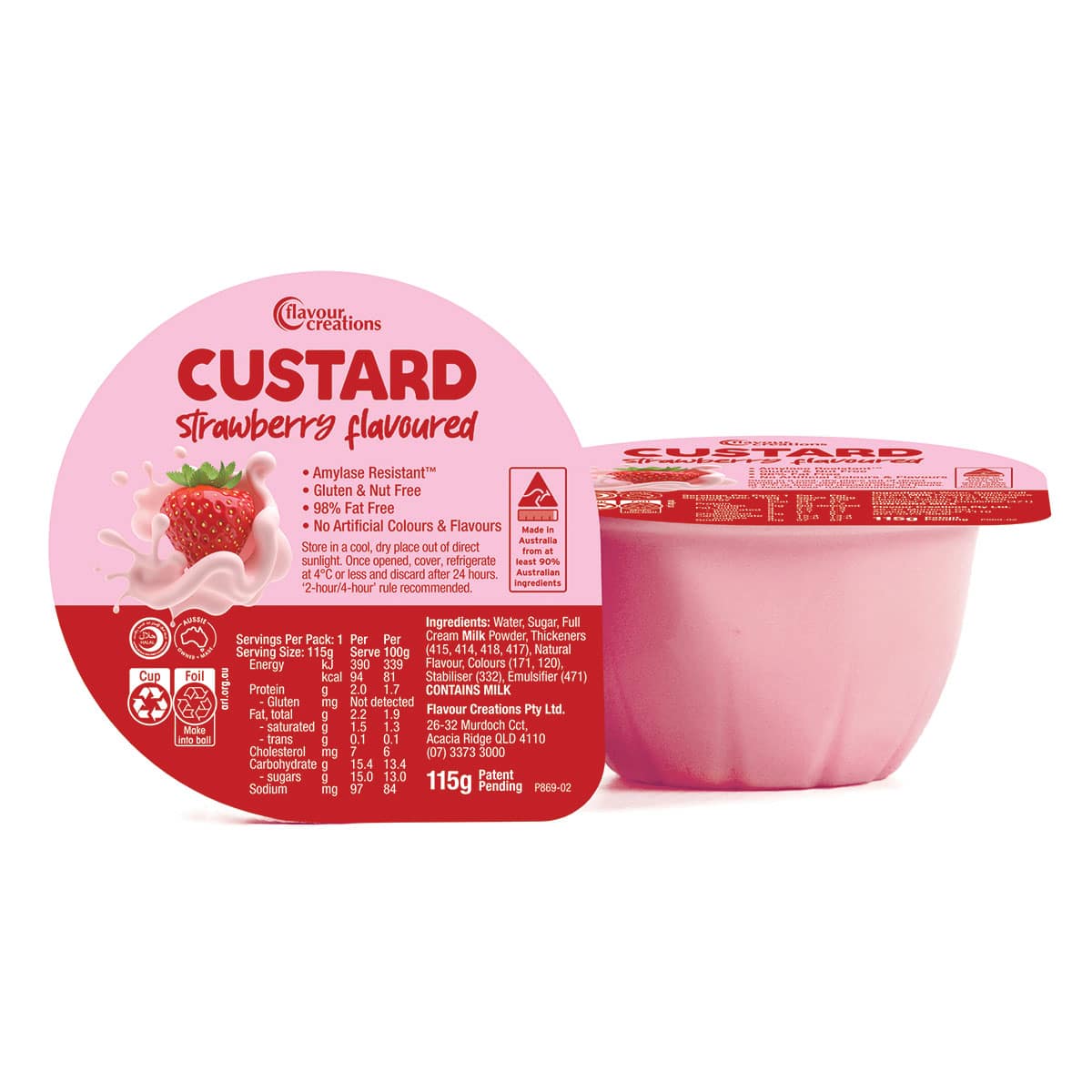 Flavour Creations Strawberry Custard - 115g