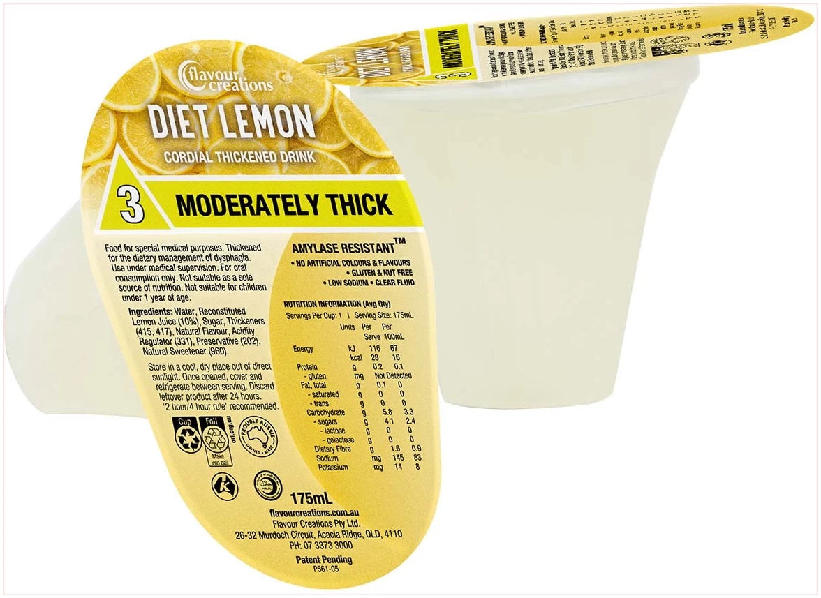Flavour Creations Thickened Diet Lemon Cordial - 175ml
