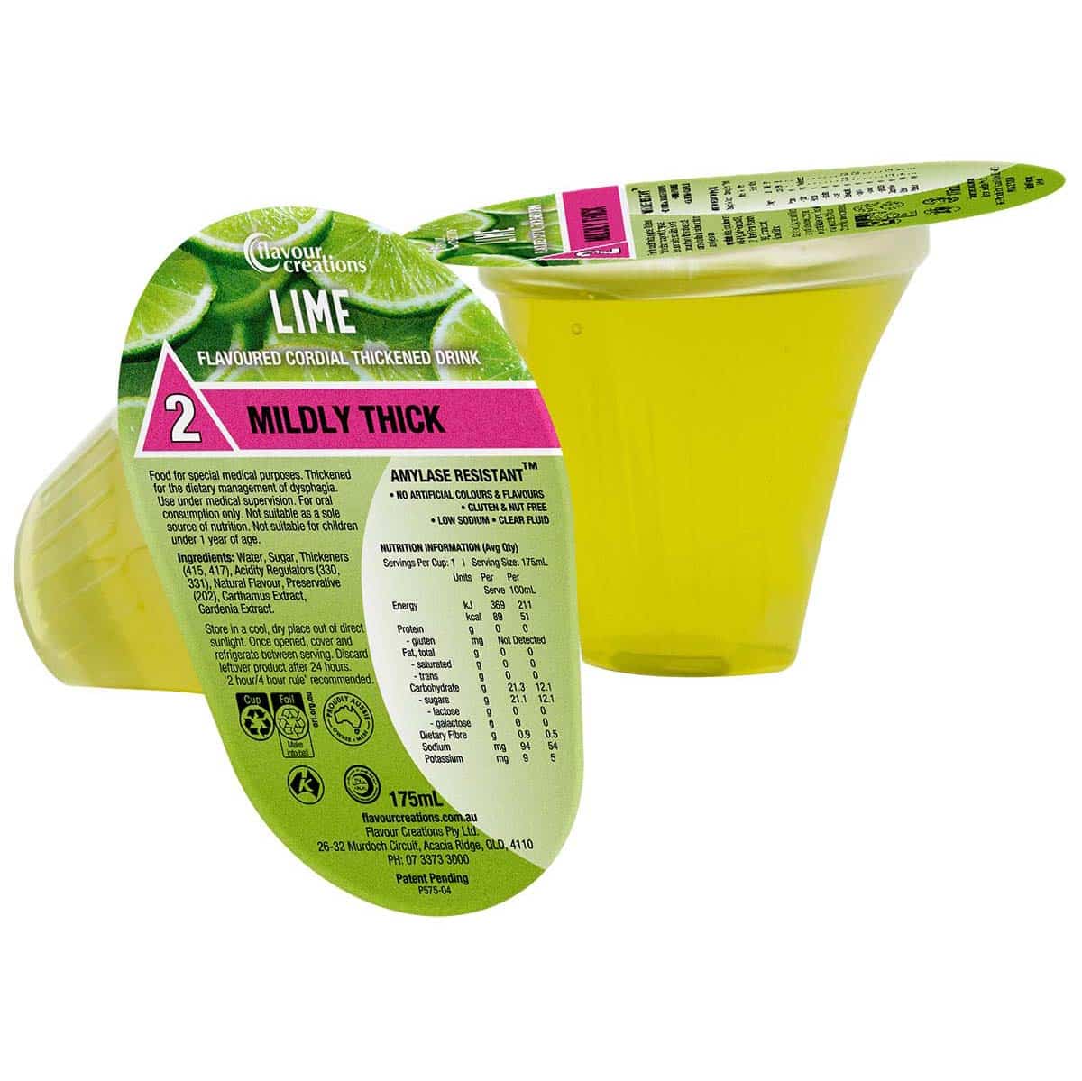 Flavour Creations Thickened Lime Cordial - 175ml