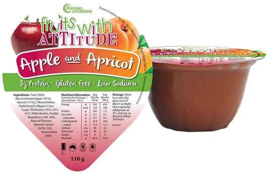 Flavour Creations Apple and Apricot Pureed Fruits With Attitude - 110g