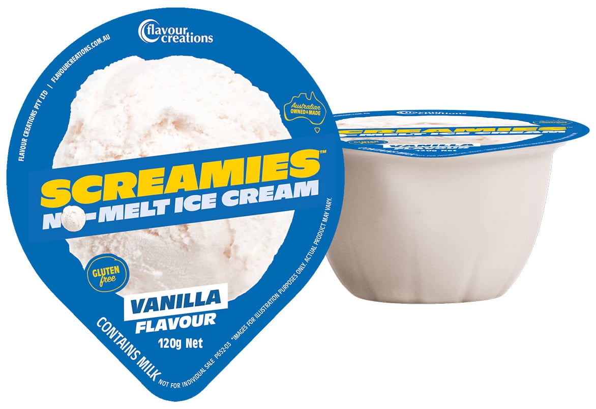 Flavour Creations Vanilla SCREAMIES No Melt Ice Cream - 120g