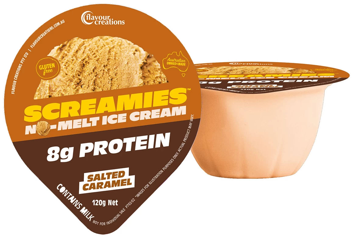 Flavour Creations Salted Caramel 8g Protein SCREAMIES No Melt Ice Cream - 120g